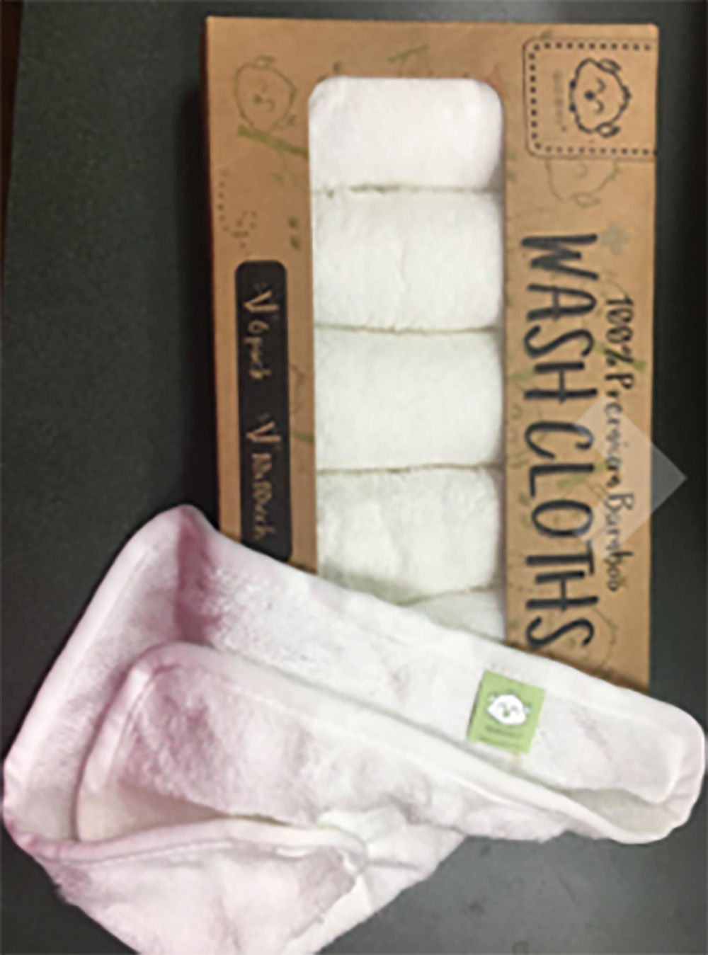 Customer photo review of DELUXE Baby Bamboo Washcloths