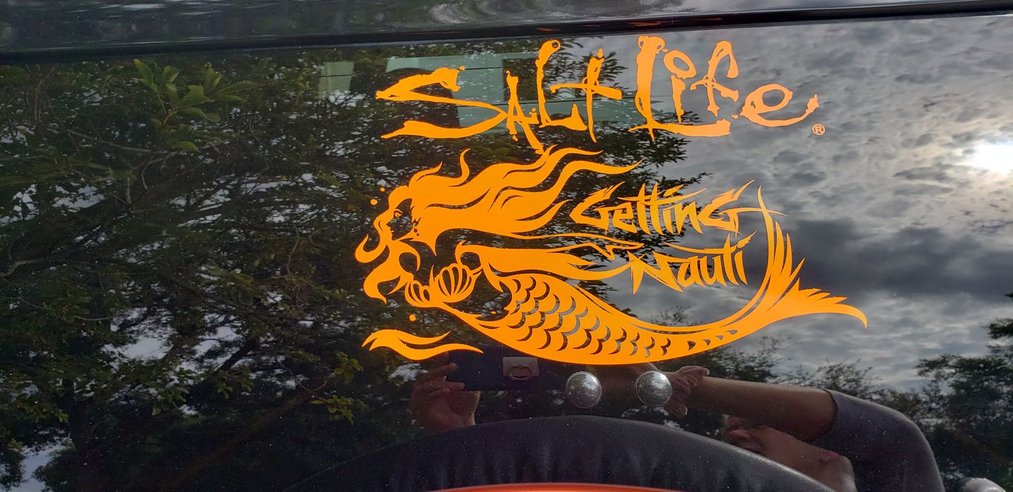 Customer photo review of Mermaid Vinyl Decal
