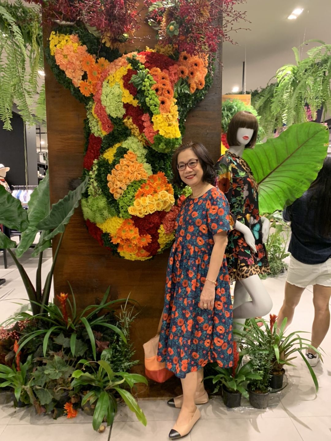 Customer photo review of Plus Size - Print Cotton Linen Loose A-Line Dress