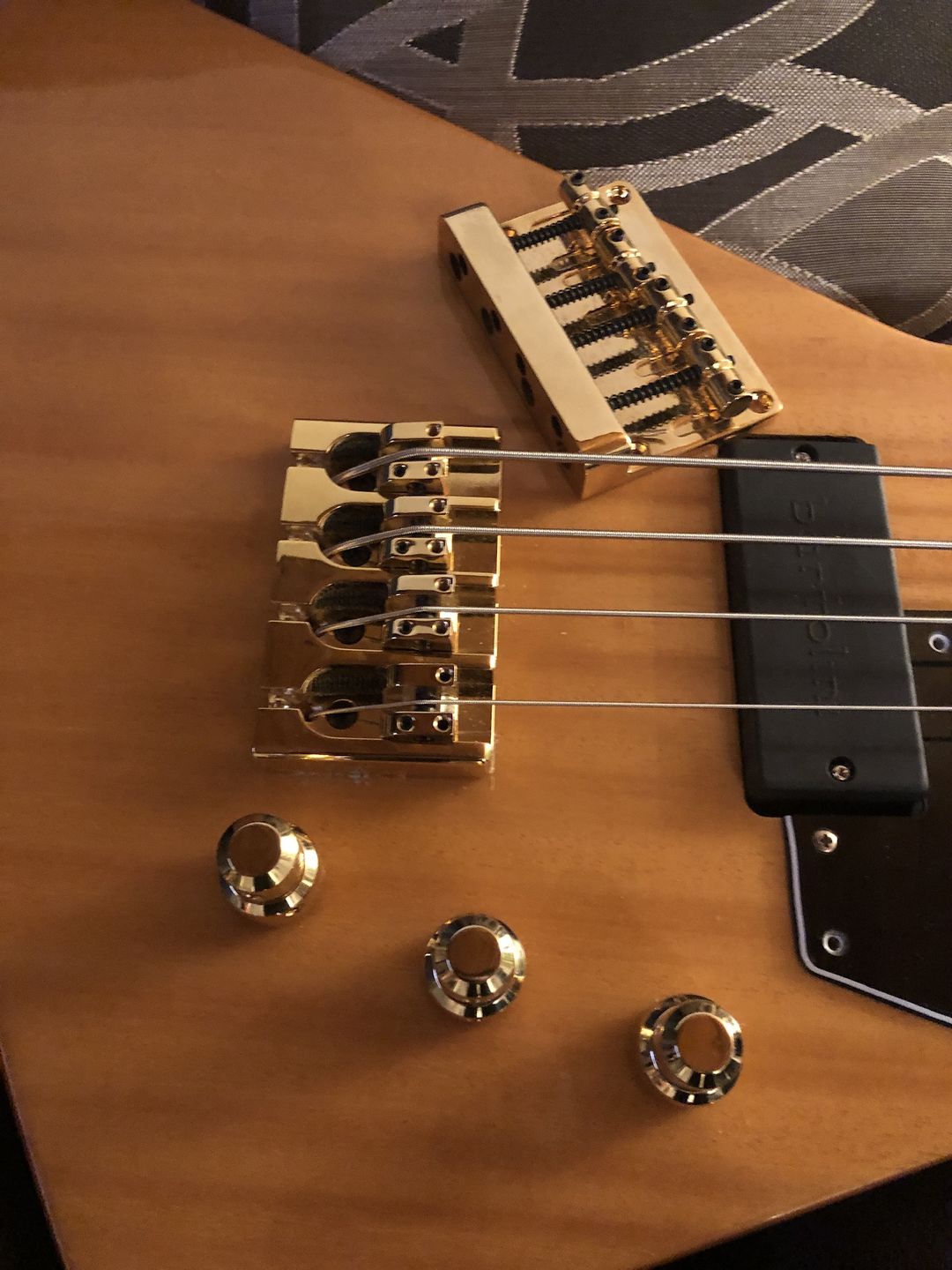Customer photo review of 4 String A Style Bass Bridge