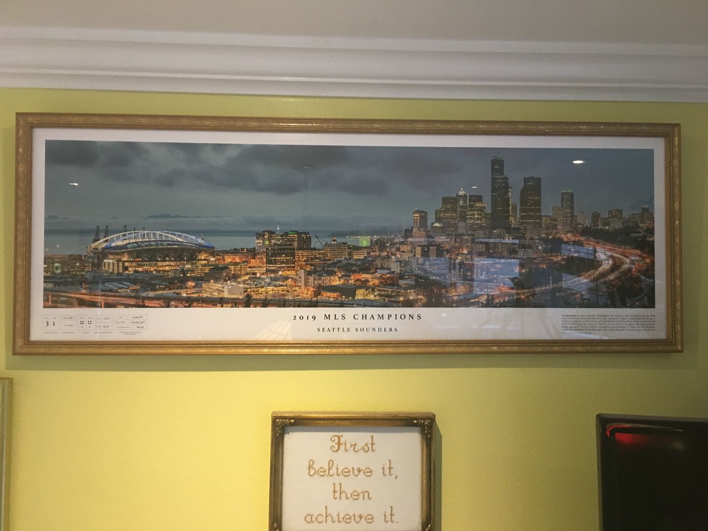 Customer photo review of Seattle Sounders MLS Cup Championship Poster 2019