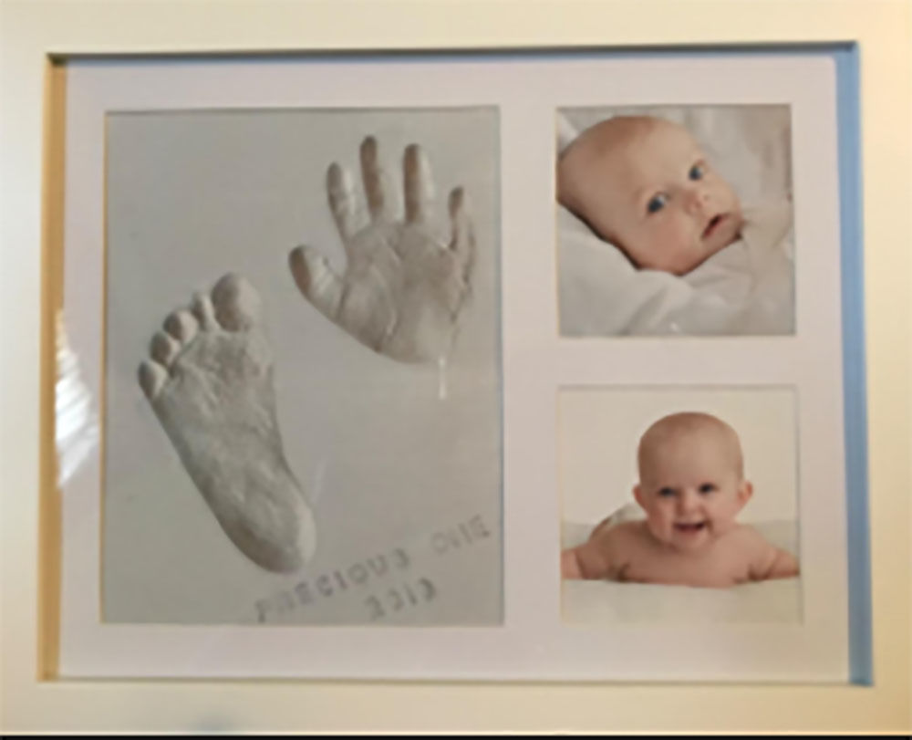 Customer photo review of Baby Handprint Footprint Keepsake Kit