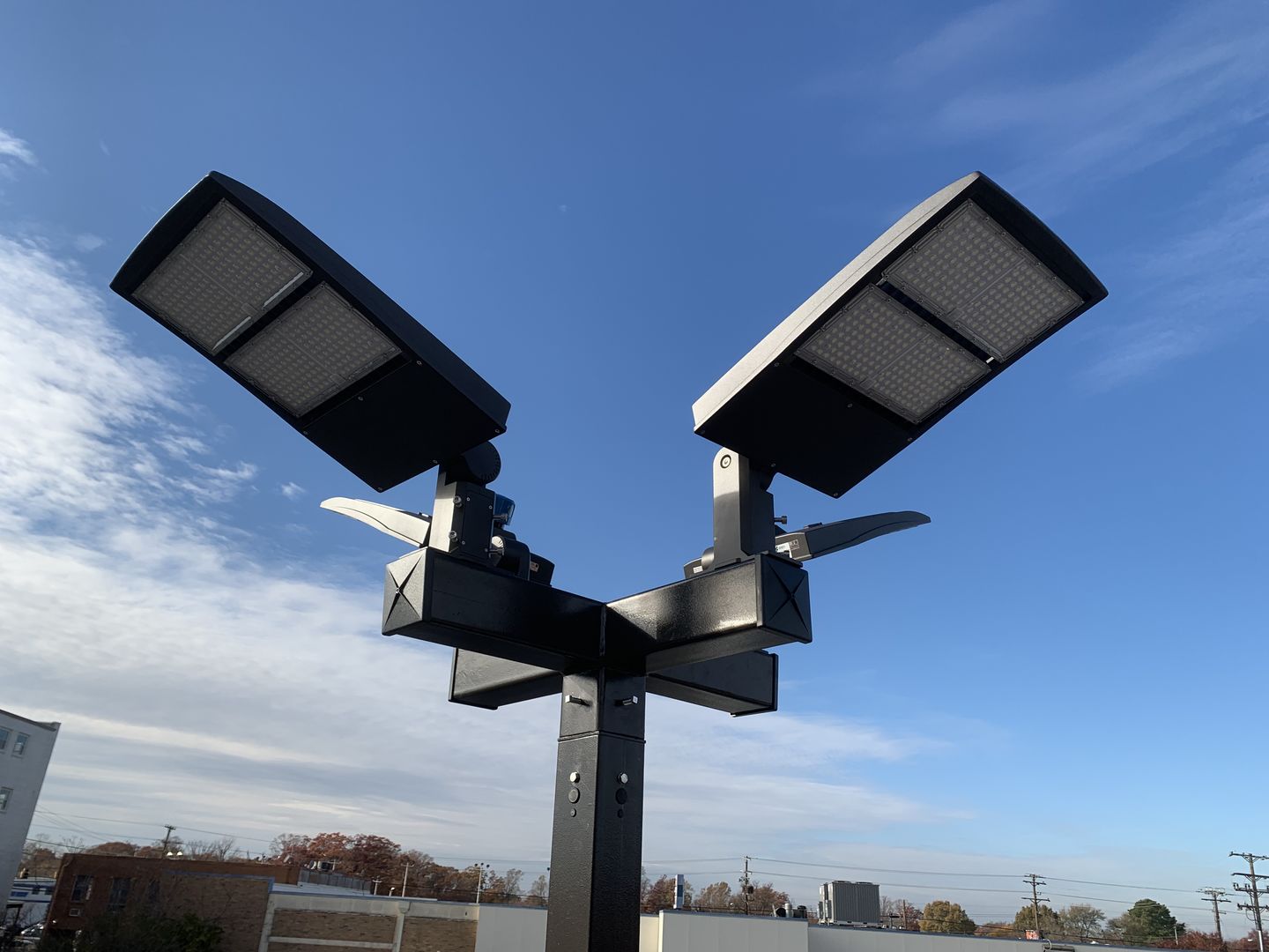 Customer photo review of 300W LED Pole Light With Photocell ; 5700K ; Universal Mount ; Bronze ; AC100-277V
