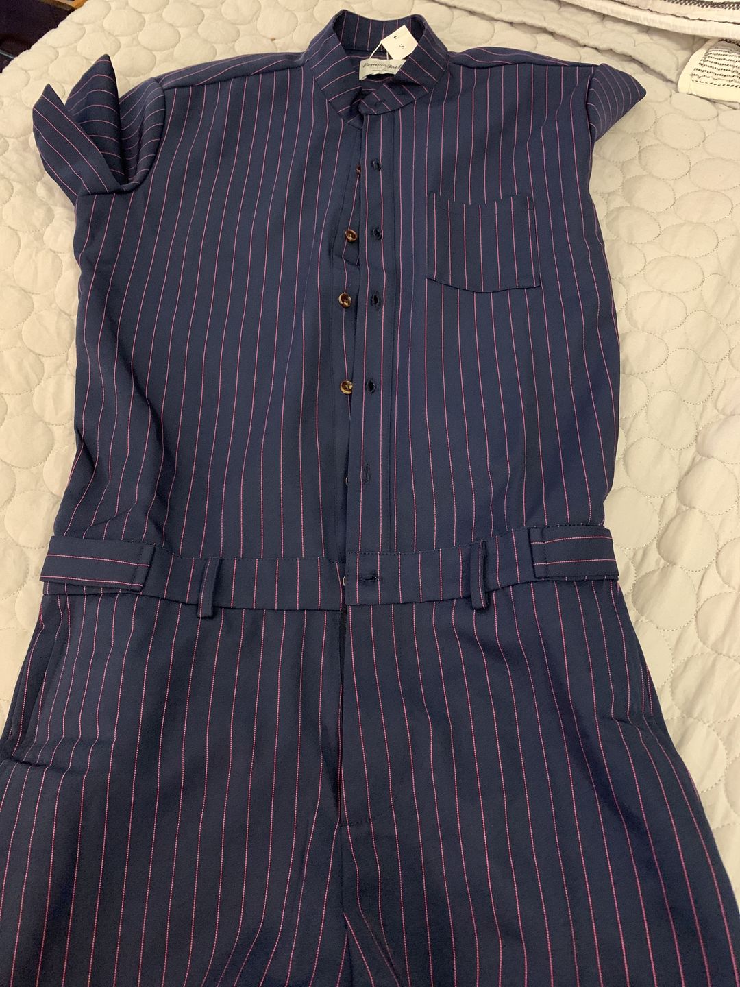 Customer photo review of Navy Chateaux Romper (Pre Order)