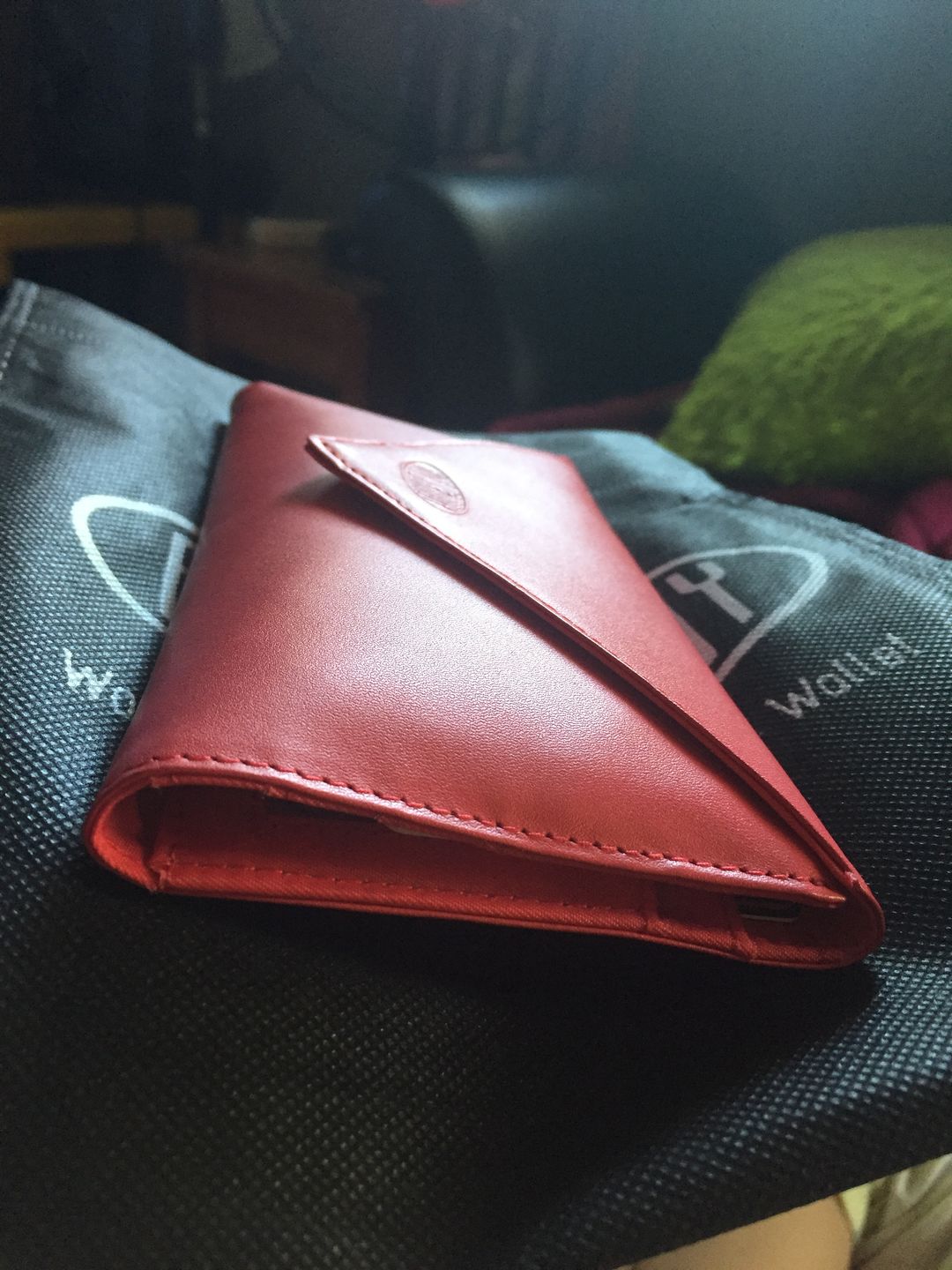Customer photo review of Leather Slimvelope Coral Pink