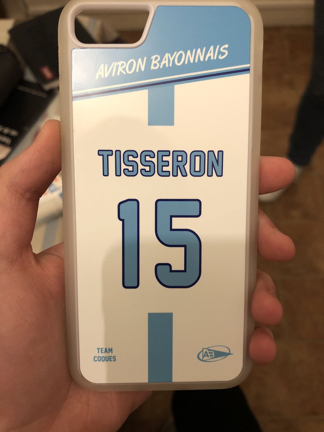 Customer photo review of Coque rugby BAYONNE AVIRON BAYONNAIS - flocage 100% personnalisable - iPhone smartphone