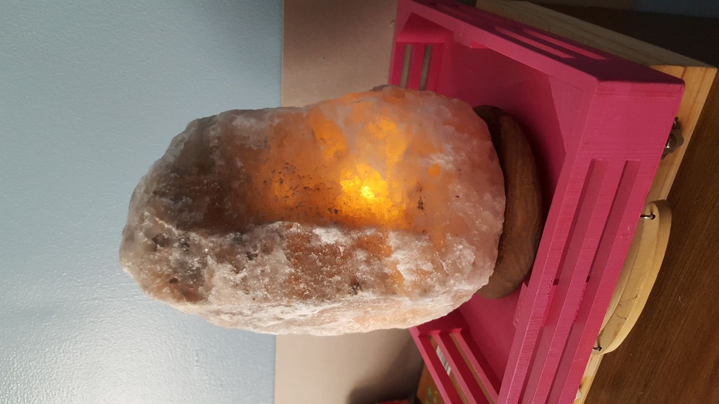 Customer photo review of Rare Gray Himalayan Salt Lamp