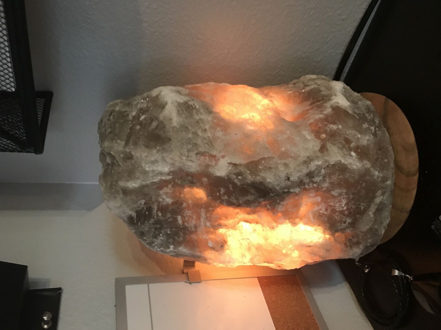 Customer photo review of Rare Gray Himalayan Salt Lamp