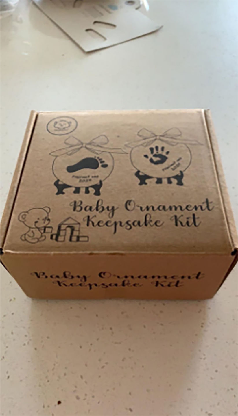 Customer photo review of Baby Handprint Keepsake Ornament