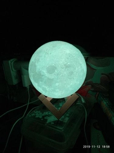 Customer photo review of Mystical Moon Lamp