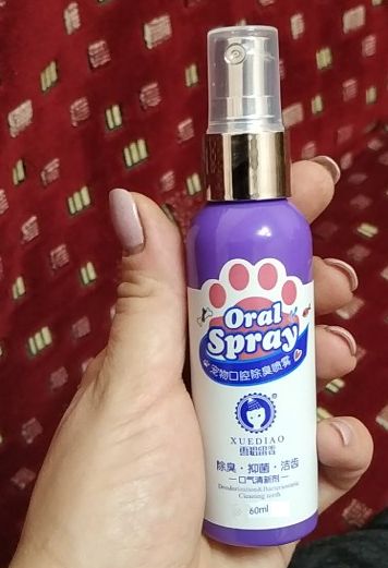 Customer photo review of Spray anti-tartre pour chien