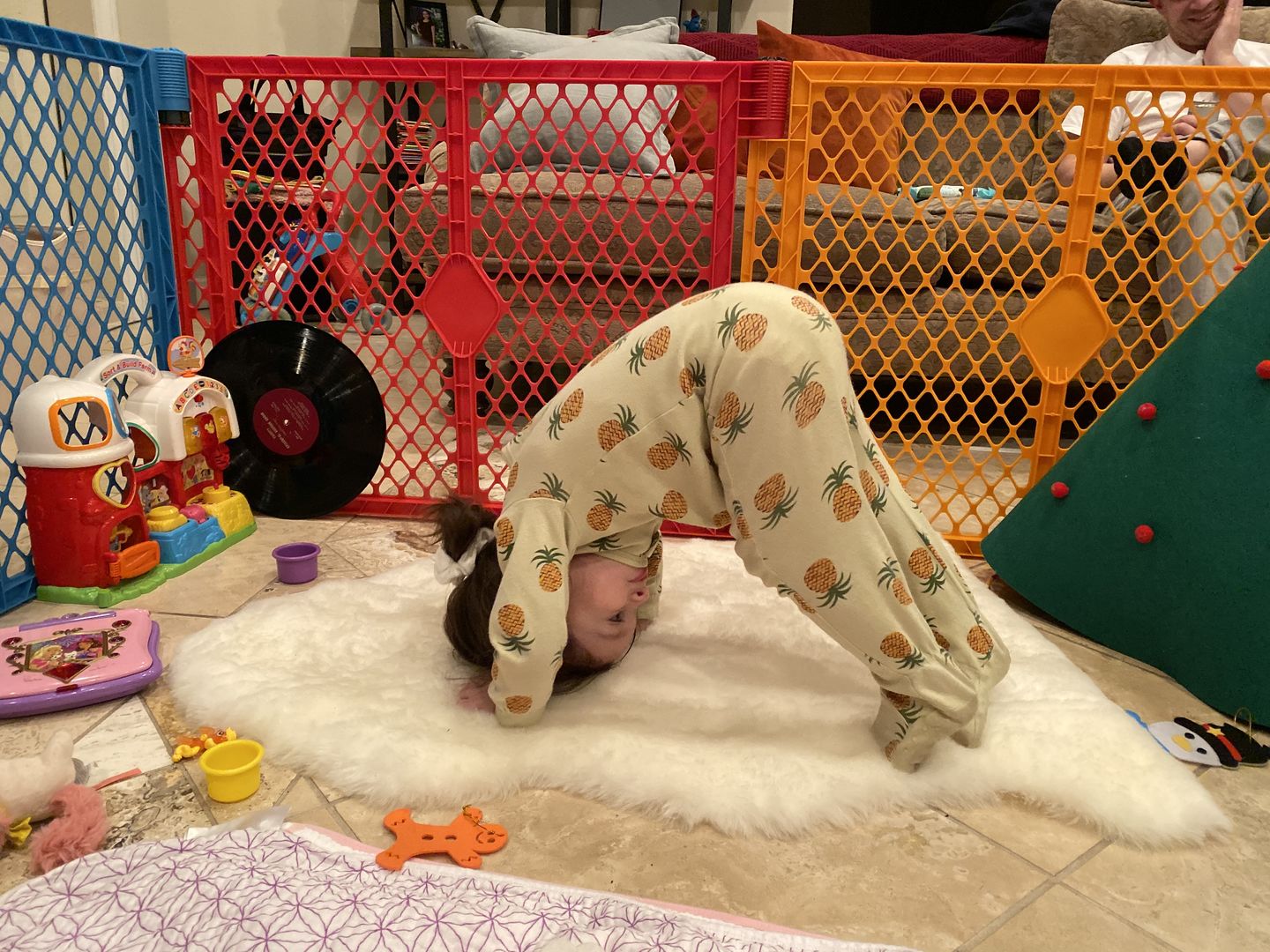 Customer photo review of Sheepskin Rug for Babies, 100% Natural, Shorn Lambskin Wool, 2 x 3 Feet, Ivory