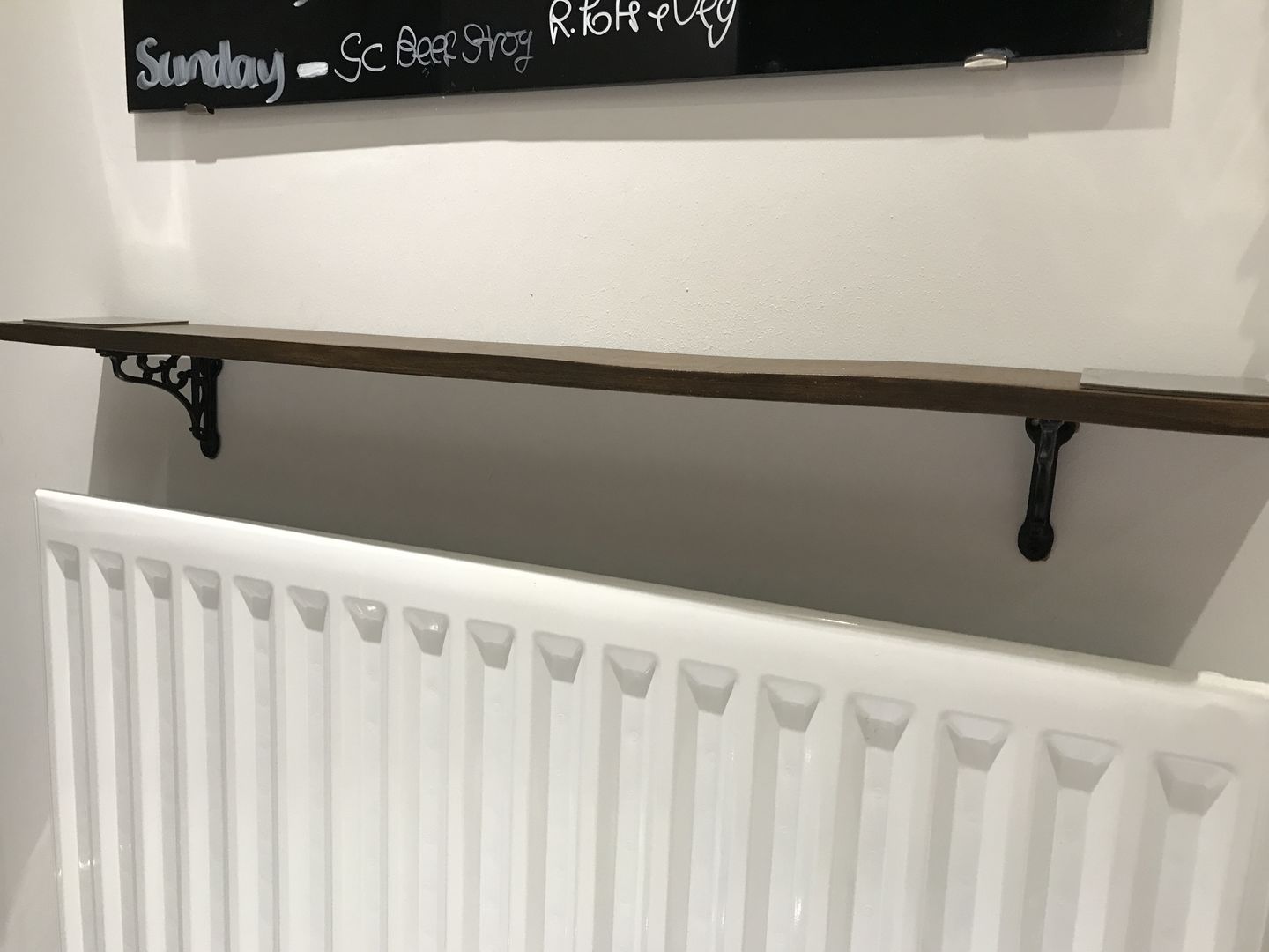 Customer photo review of 4 Inch Victorian Scroll Cast Iron Shelf Bracket