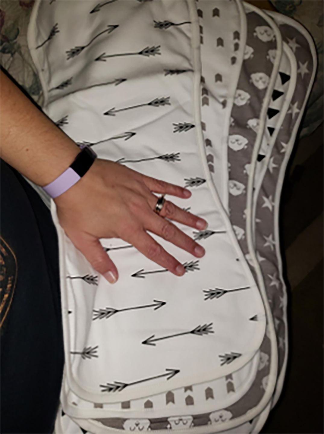 Customer photo review of Organic Baby Burp Cloths