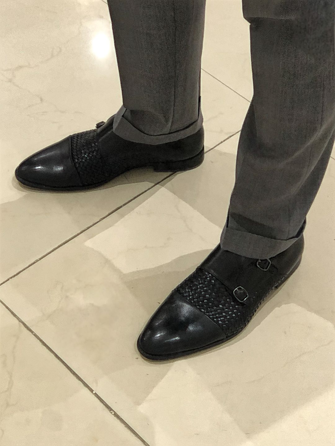 Customer photo review of Handwoven Double Monk Straps - Black