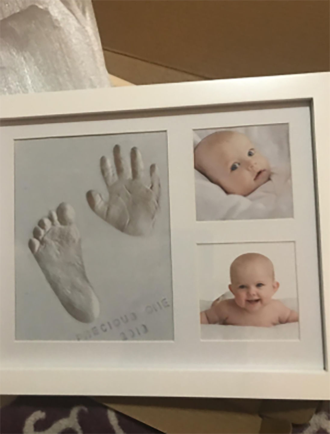 Customer photo review of Baby Handprint Footprint Keepsake Kit