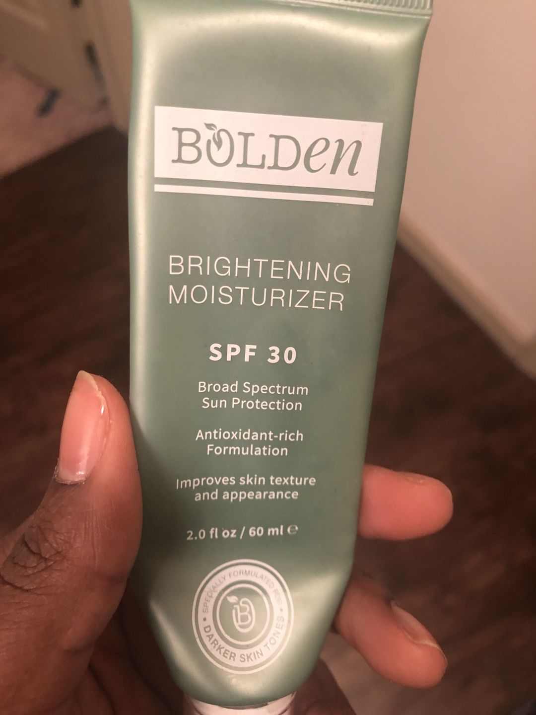 Customer photo review of SPF 30 Brightening Moisturizer