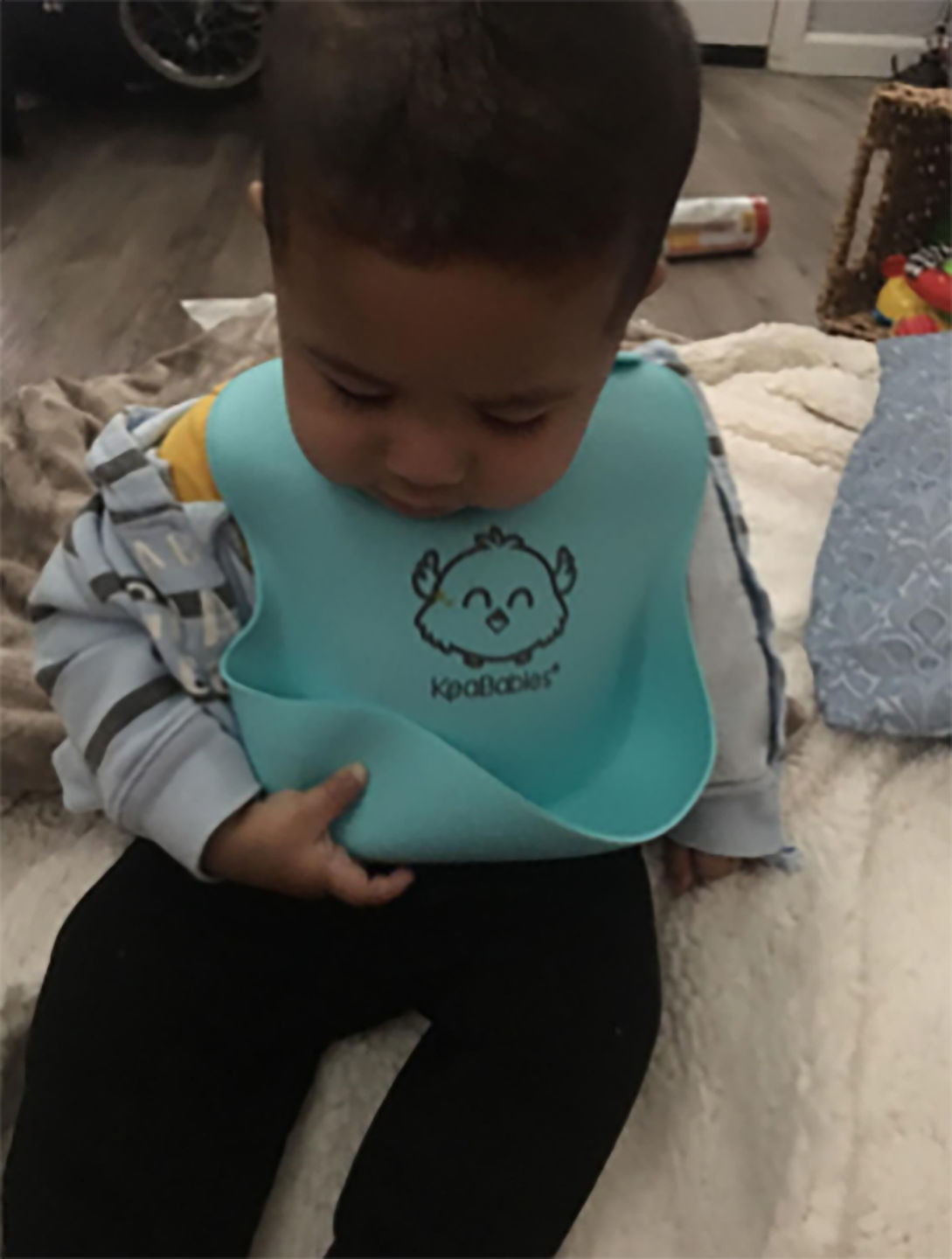 Customer photo review of Silicone Bibs