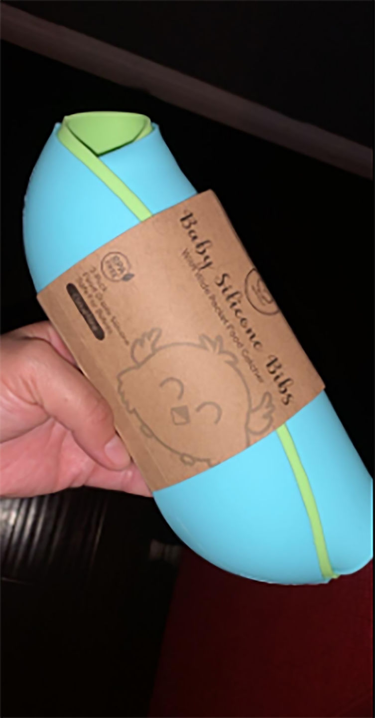 Customer photo review of Silicone Bibs