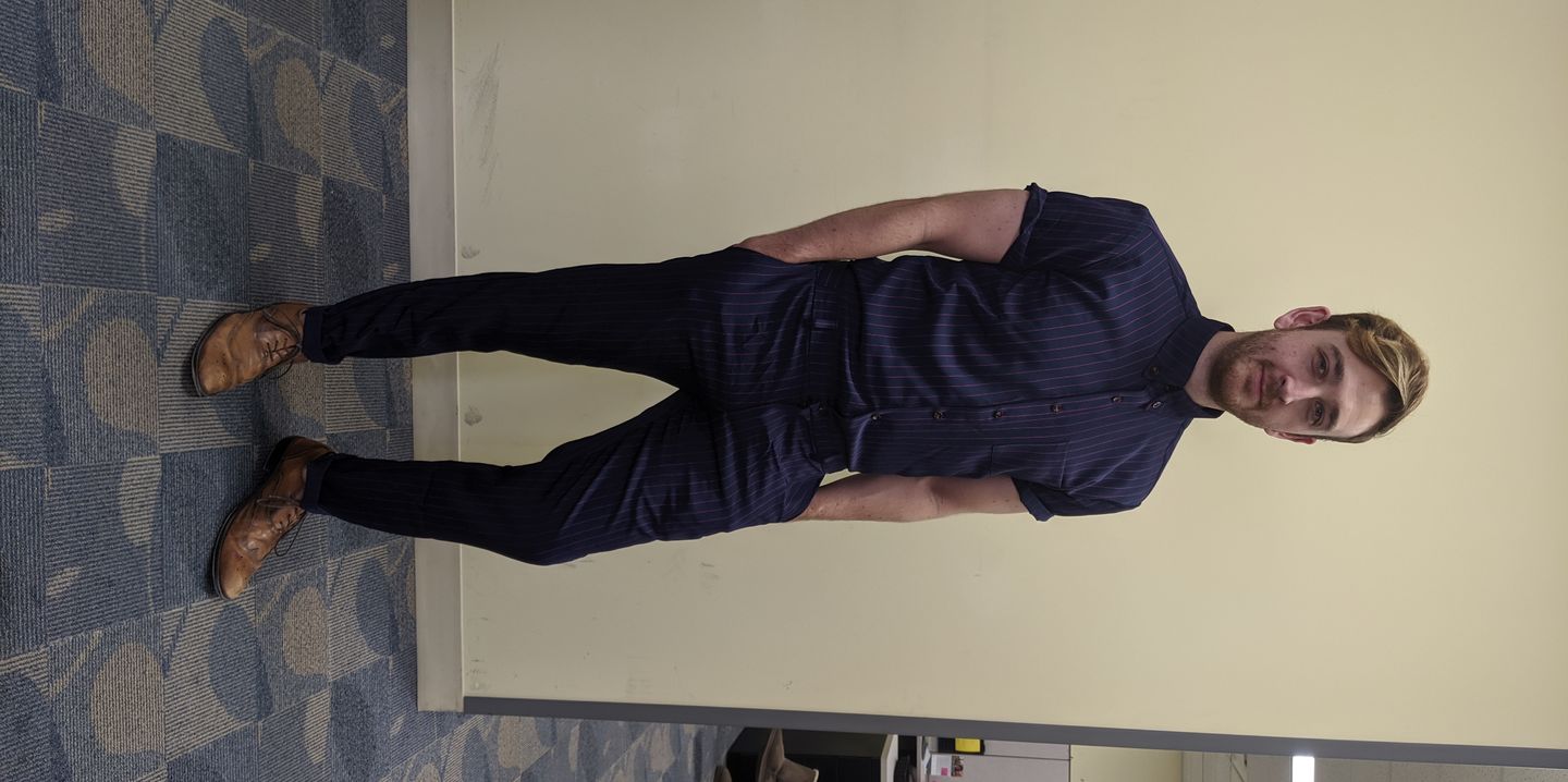 Customer photo review of Navy Chateaux Jumpsuit