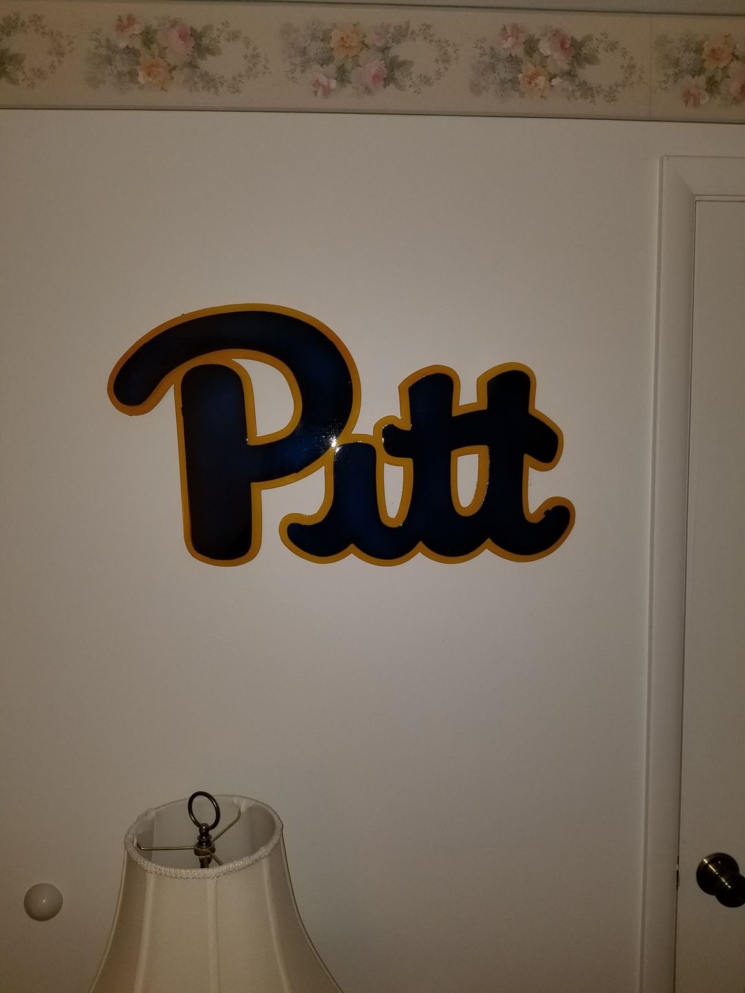 Customer photo review of University of Pittsburgh "Pitt" Script 3D Metal Art