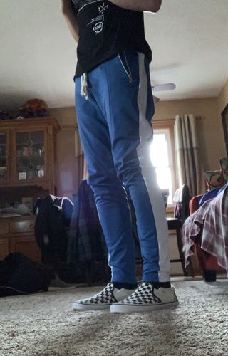 side stripe zip pocket track pants