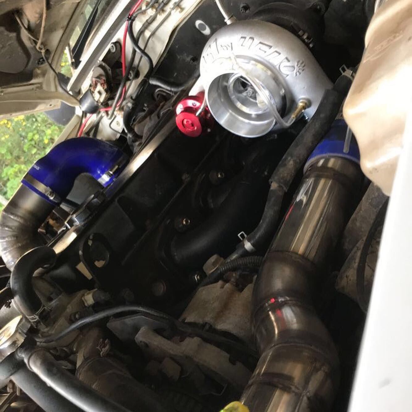 Customer photo review of TD42 T3 Turbo Manifold (High Mount)