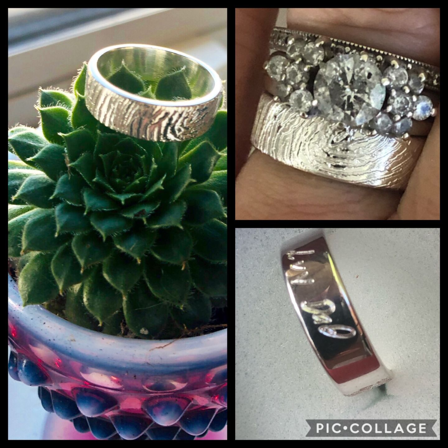 Customer photo review of Custom Engraved Fingerband Ring - 6mm Width