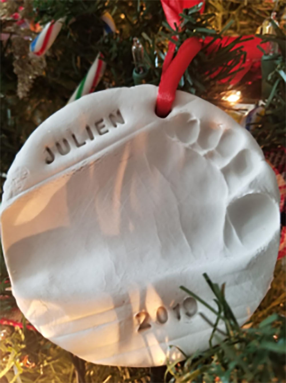 Customer photo review of Baby Handprint Keepsake Ornament