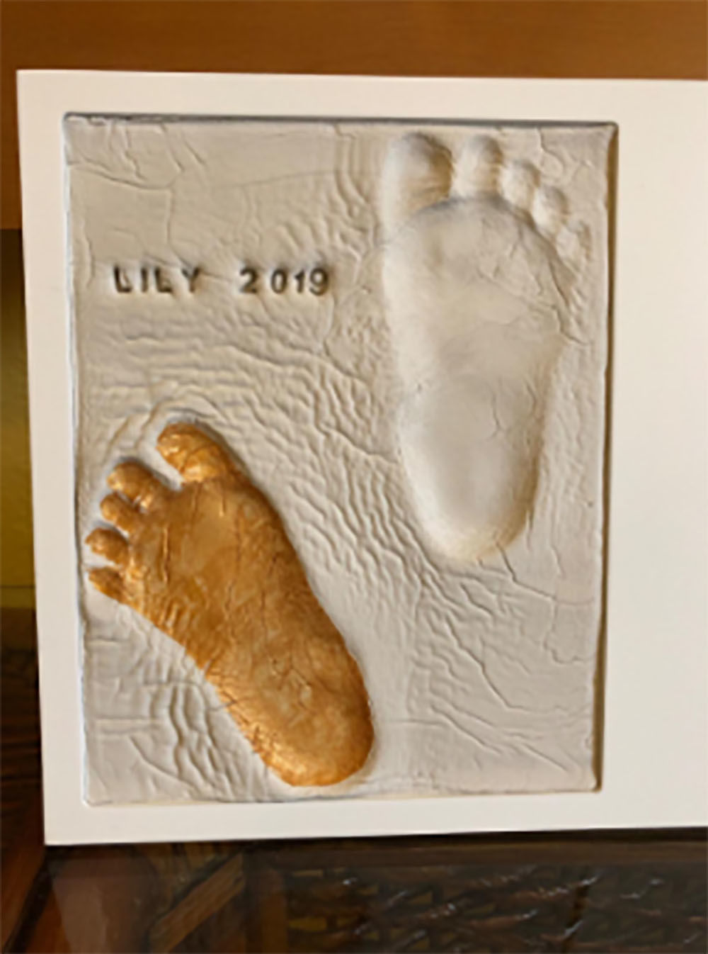 Customer photo review of Baby Handprint Footprint Keepsake Kit