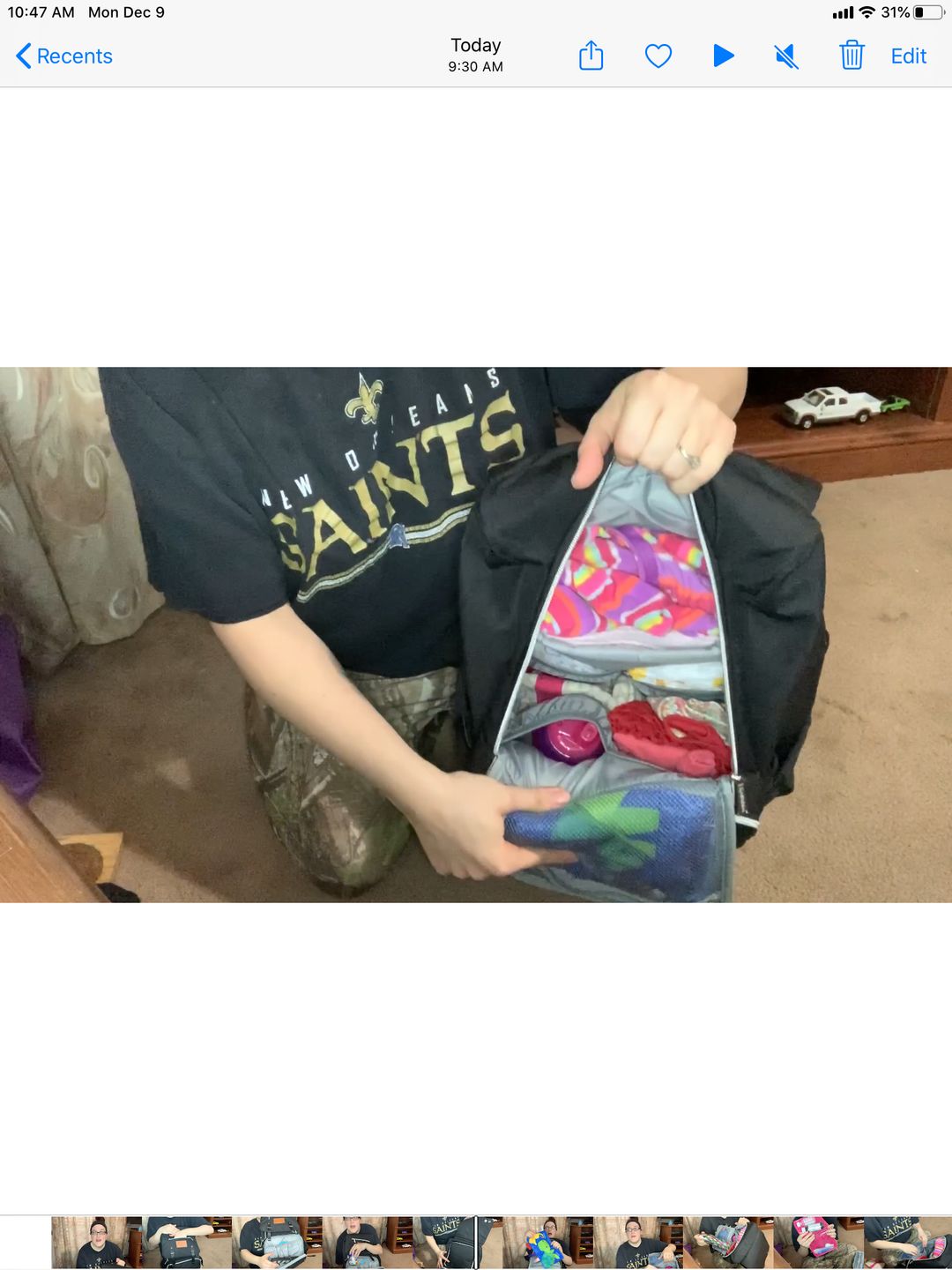 Customer photo review of Explorer Diaper Backpack (40% Off NOW!)