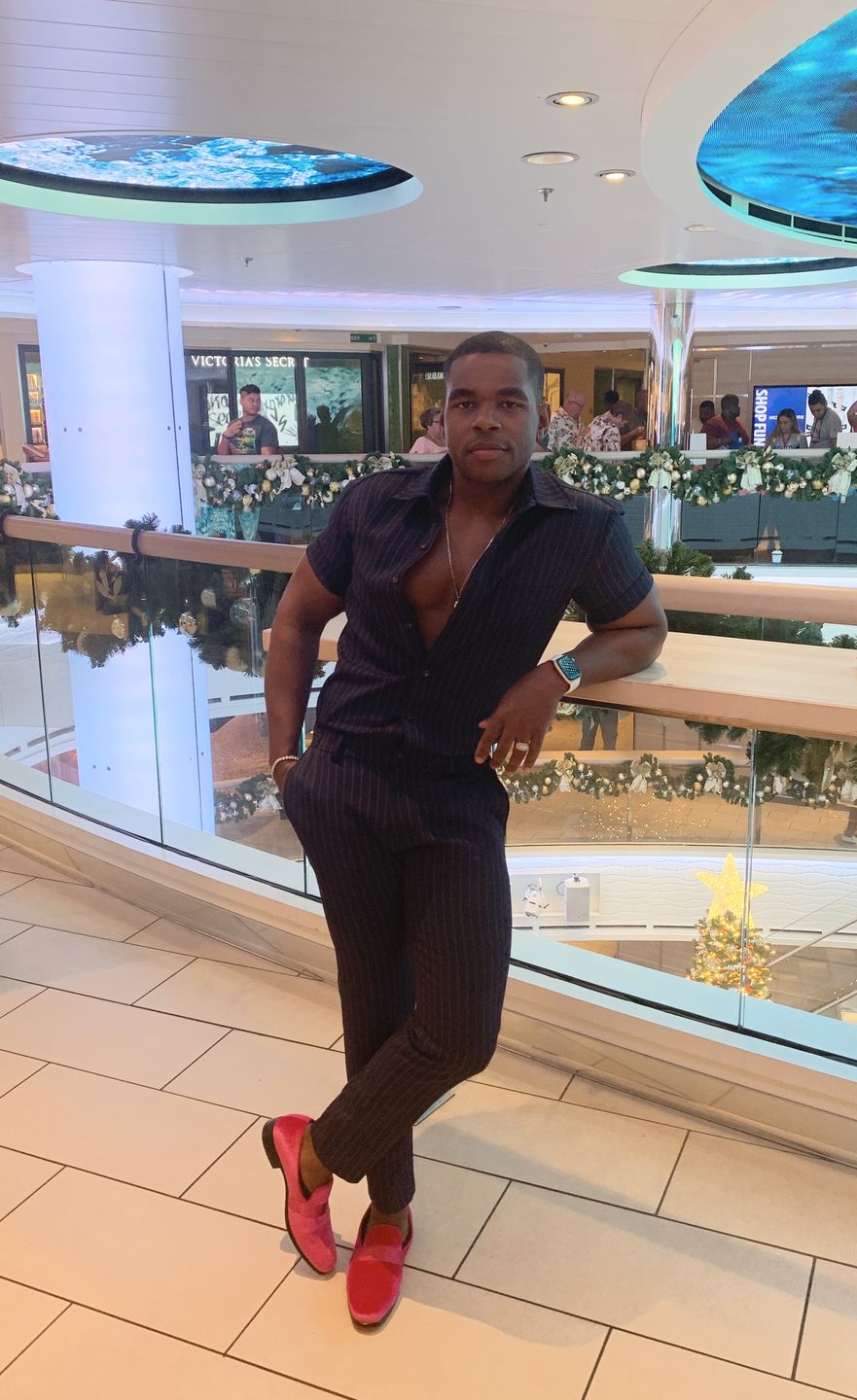 Customer photo review of Navy Chateaux Jumpsuit