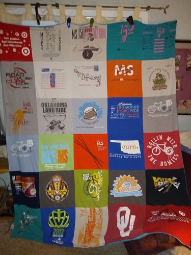 T-shirt quilt from university of oklahoma by Steve from OK