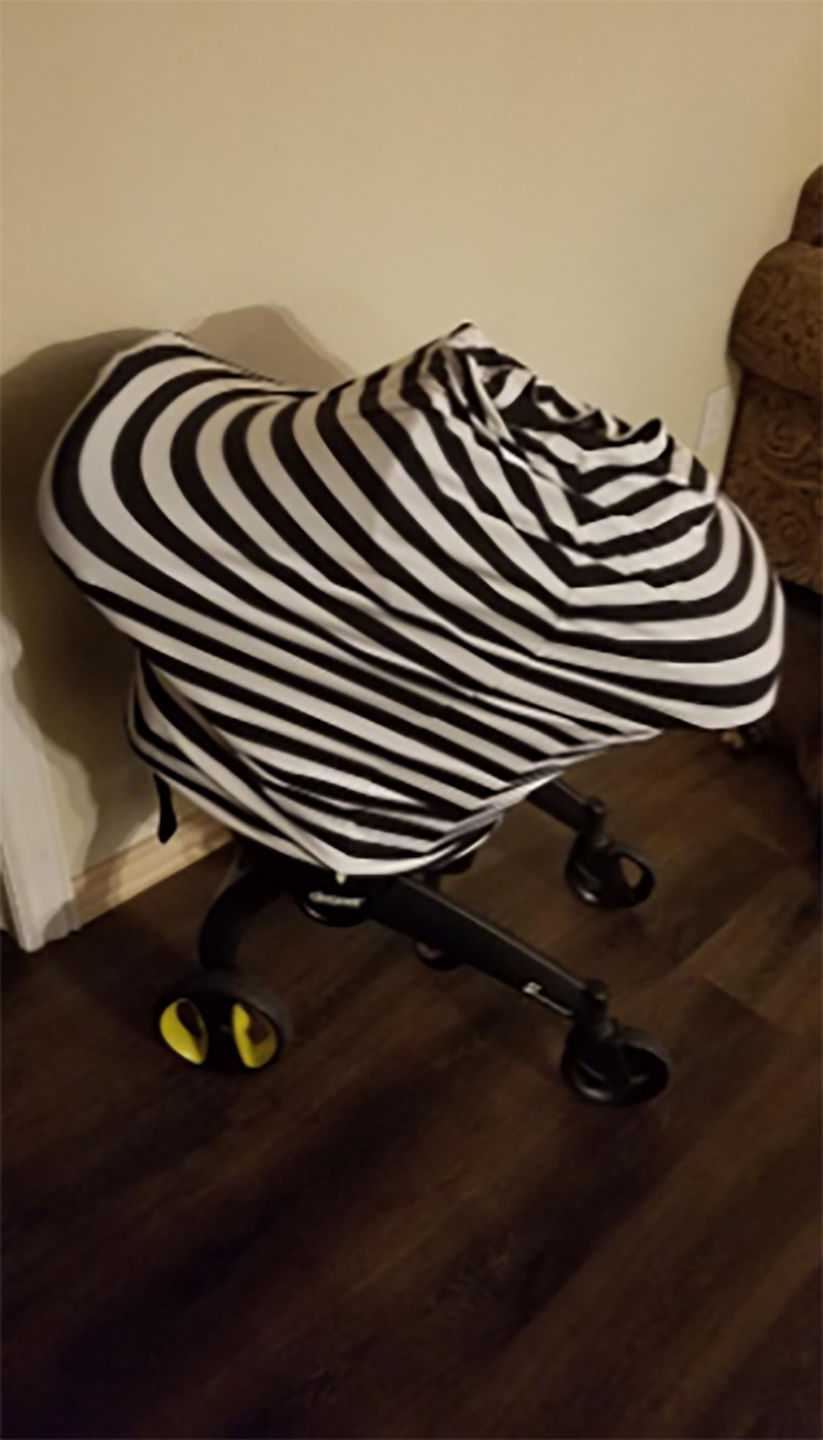 Customer photo review of Carseat Canopy - Nursing Cover