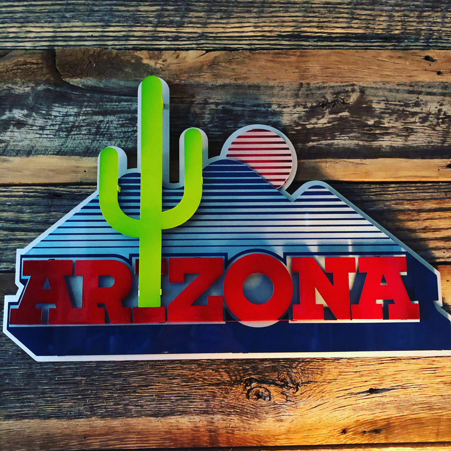 Customer photo review of Arizona Wildcats Cactus logo 3D Artwork