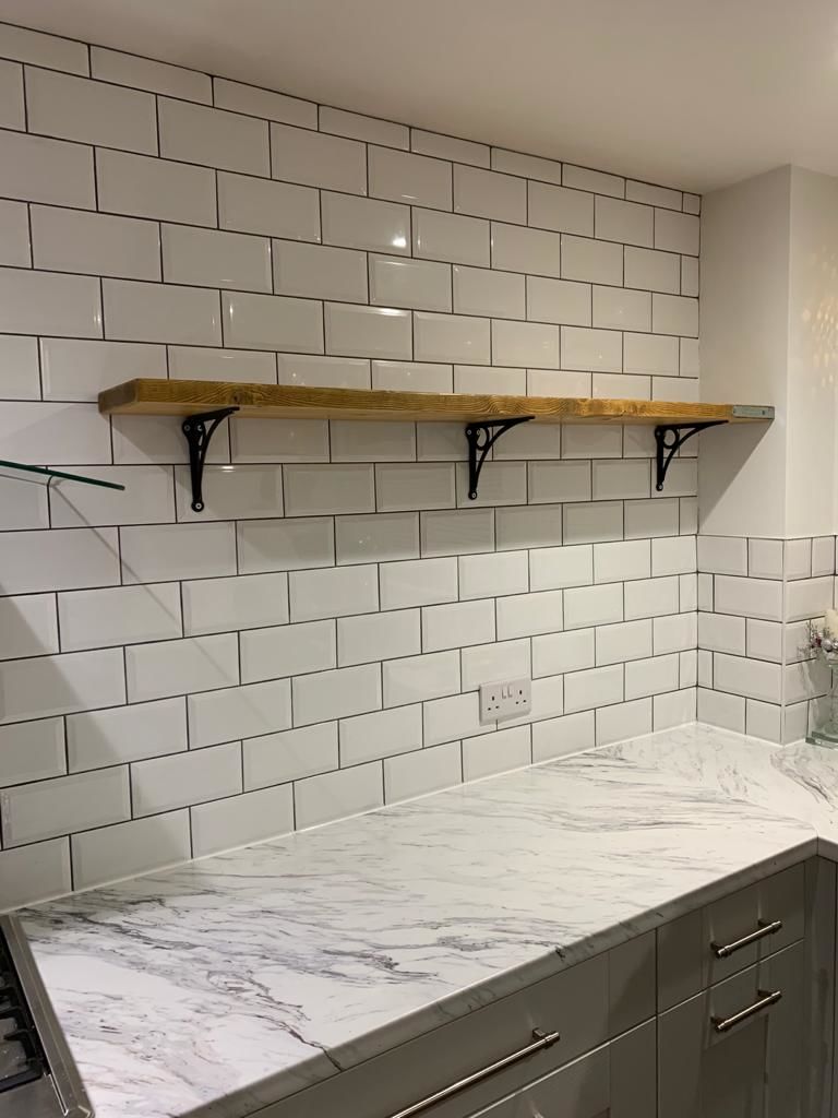 Customer photo review of 8 Inch Circle Cast Iron Shelf Bracket