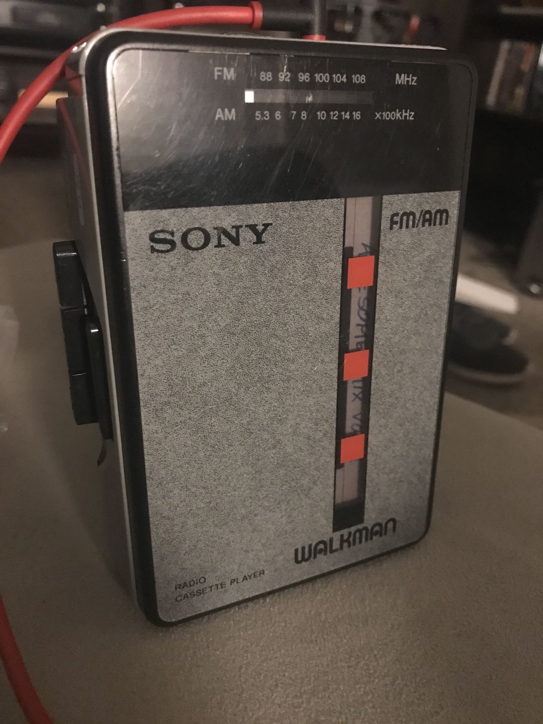 Customer photo review of Sony Walkman WM-AF22 AM/FM Portable Cassette Player
