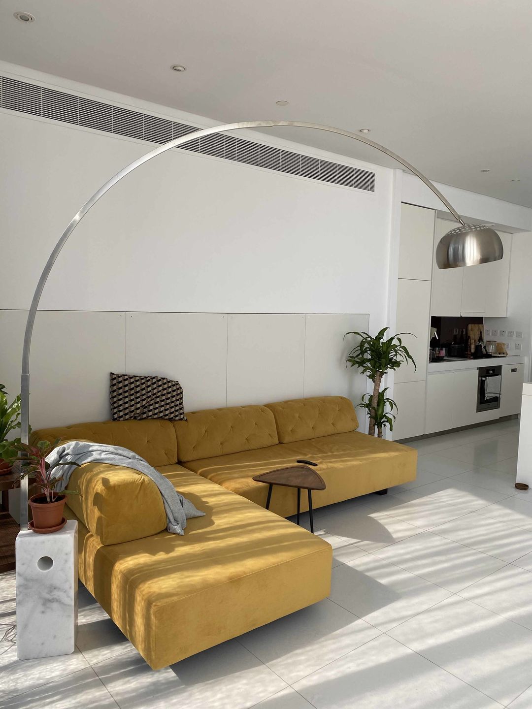 Customer photo review of Arc Lamp With Natural Marble Base Bp0078-C