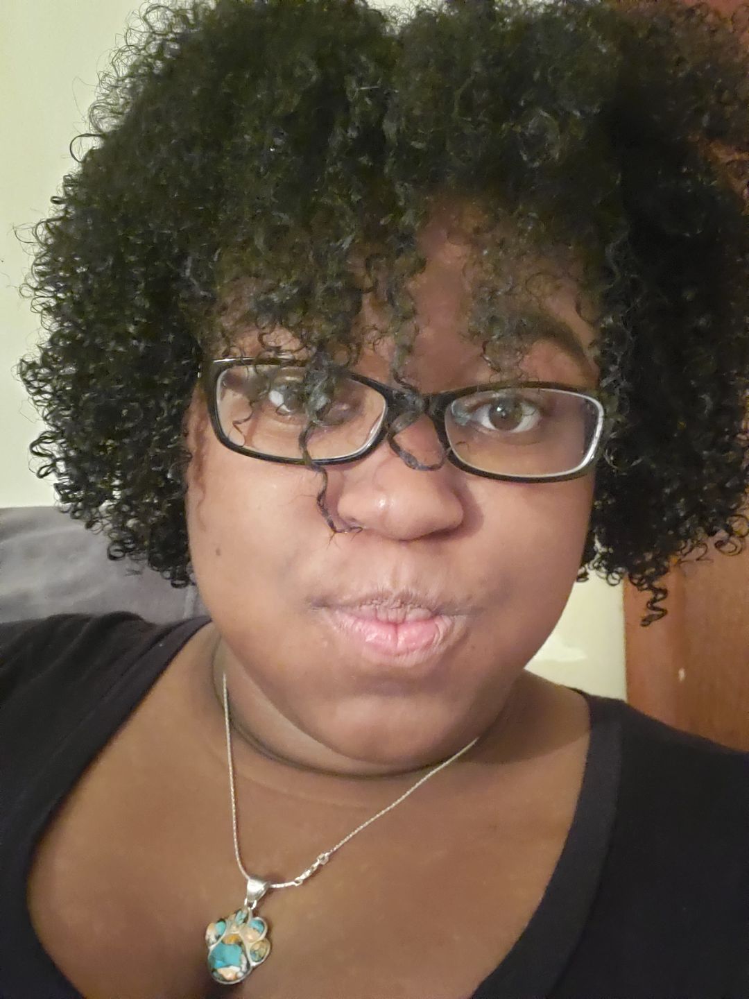 Customer photo review of Curly Hair Grape Seed Conditioner with Ultra Slip and Lavender Fragrance