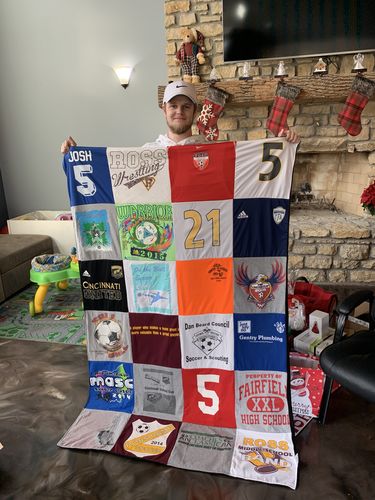 T-shirt quilt from fairfield high school by Susan from OH