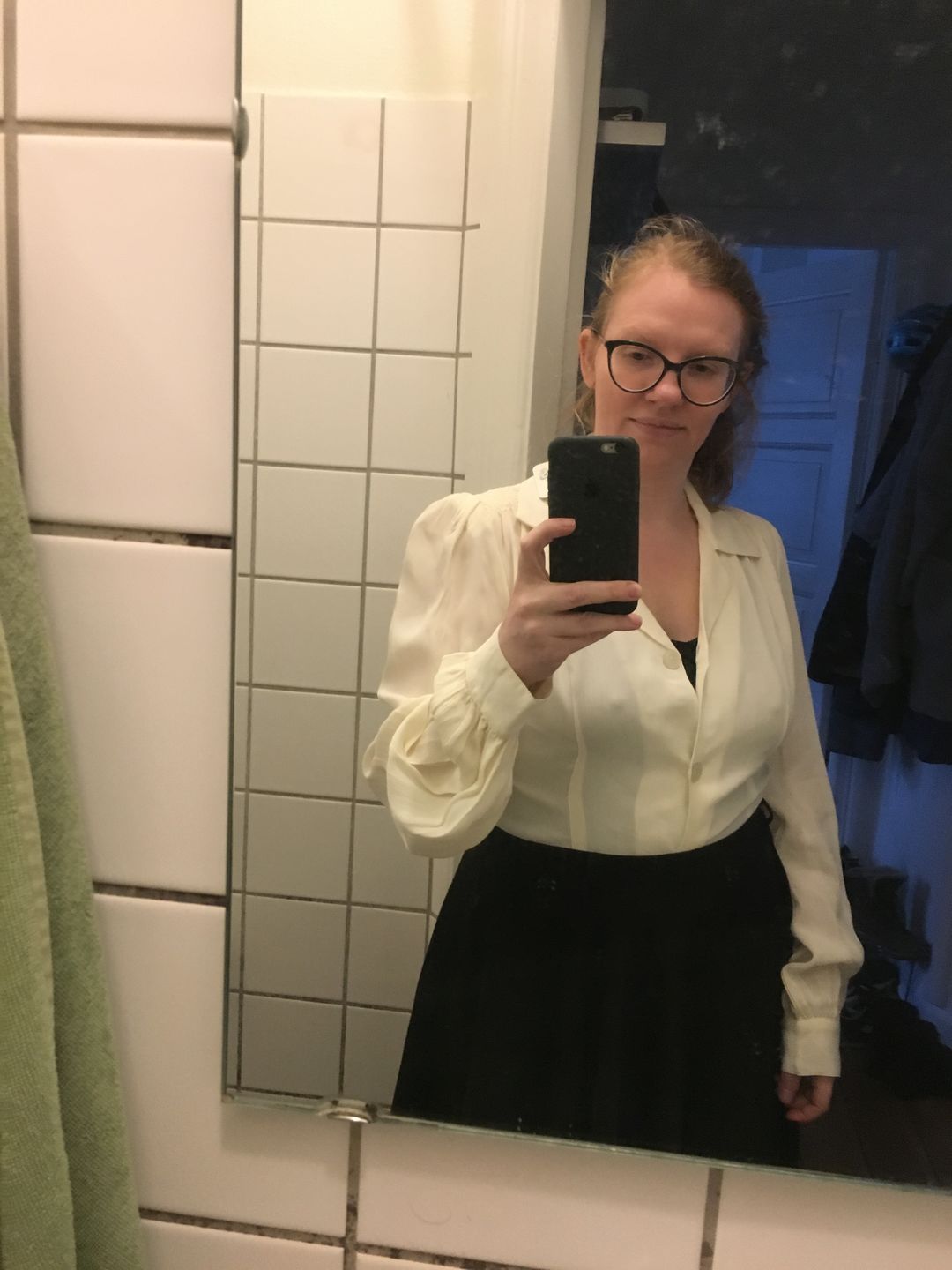 Customer photo review of Poppy vintage stils Skjortebluse i creme