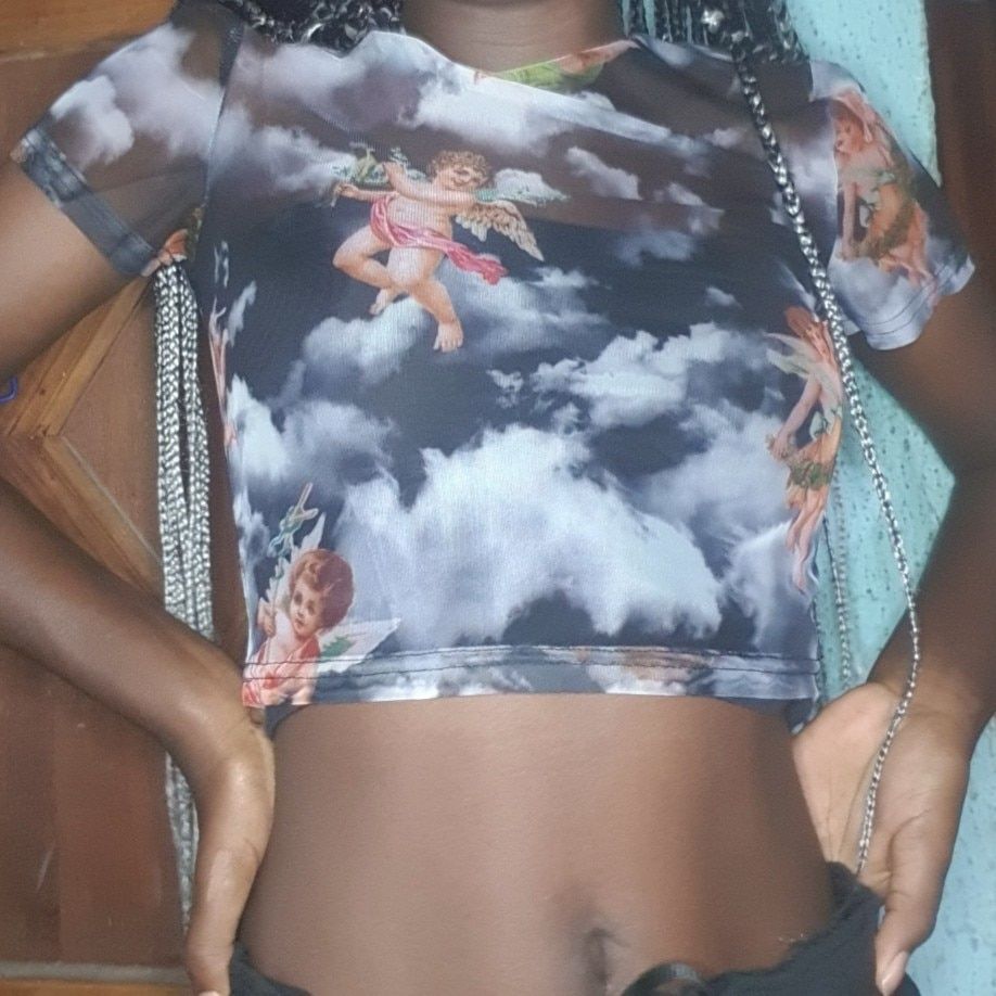 Customer photo review of Aesthetic angels Mesh top