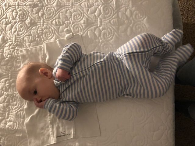 Customer photo review of Footie Pajamas, Merino Wool, Blue
