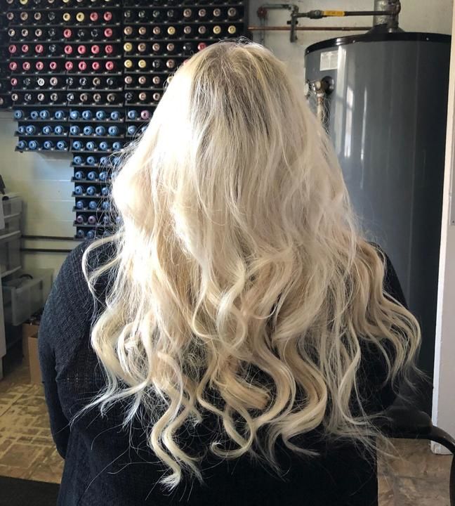 Customer photo review of Sunny Hair Tape in Extensions in Lightest Blonde Human Hair Extensions #60
