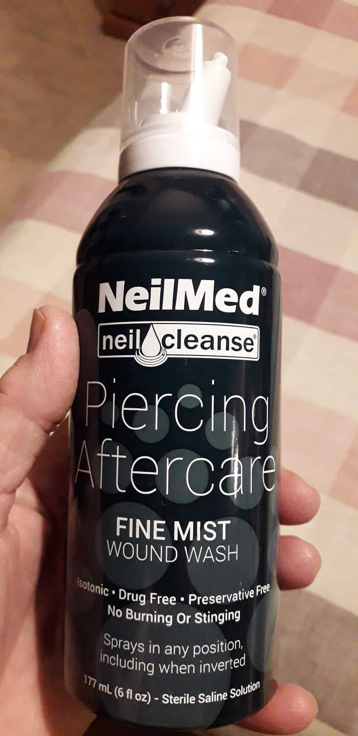 Customer photo review of NeilMed Sterile Saline Piercing Aftercare