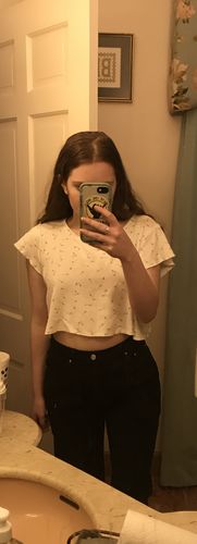 cry baby hugging mom jeans