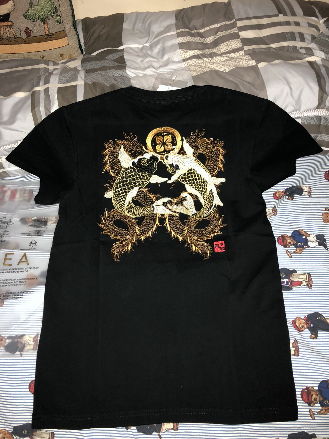 Customer photo review of Double Dragon & Koi Sukajan T-shirt