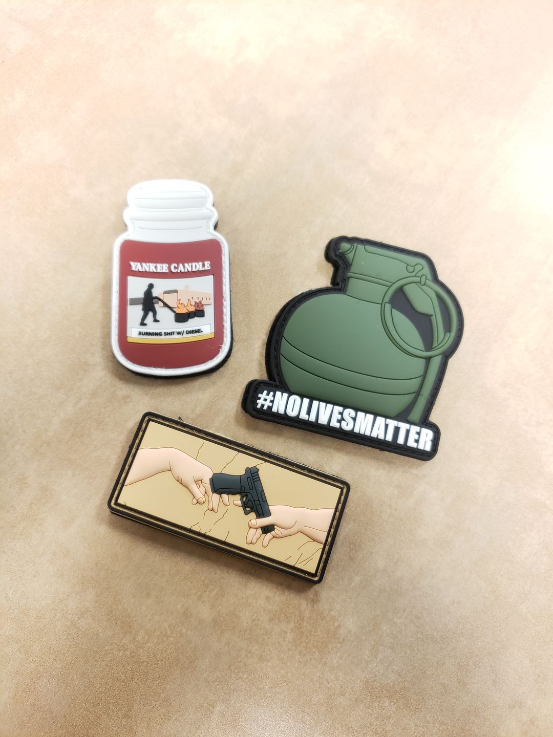 Customer photo review of Yankee Candle - Burning Shit W/ Diesel Morale Patch