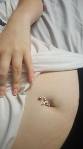 Customer photo review of Official ©Playboy Classics Belly Rings