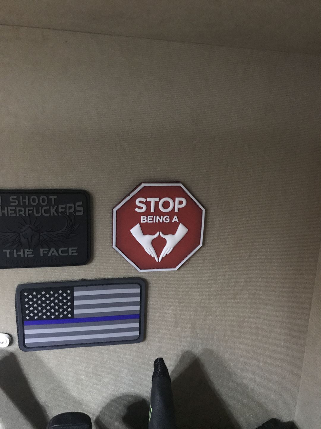 Customer photo review of Stop Being a Vagina Morale Patch